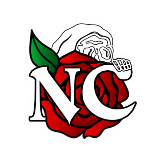 Peeping Skull Rose Sticker