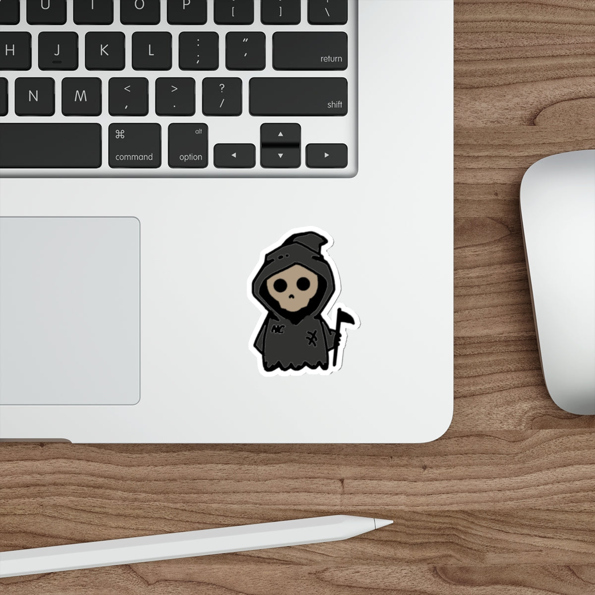Grimmie the Grim Reaper Die-Cut Sticker