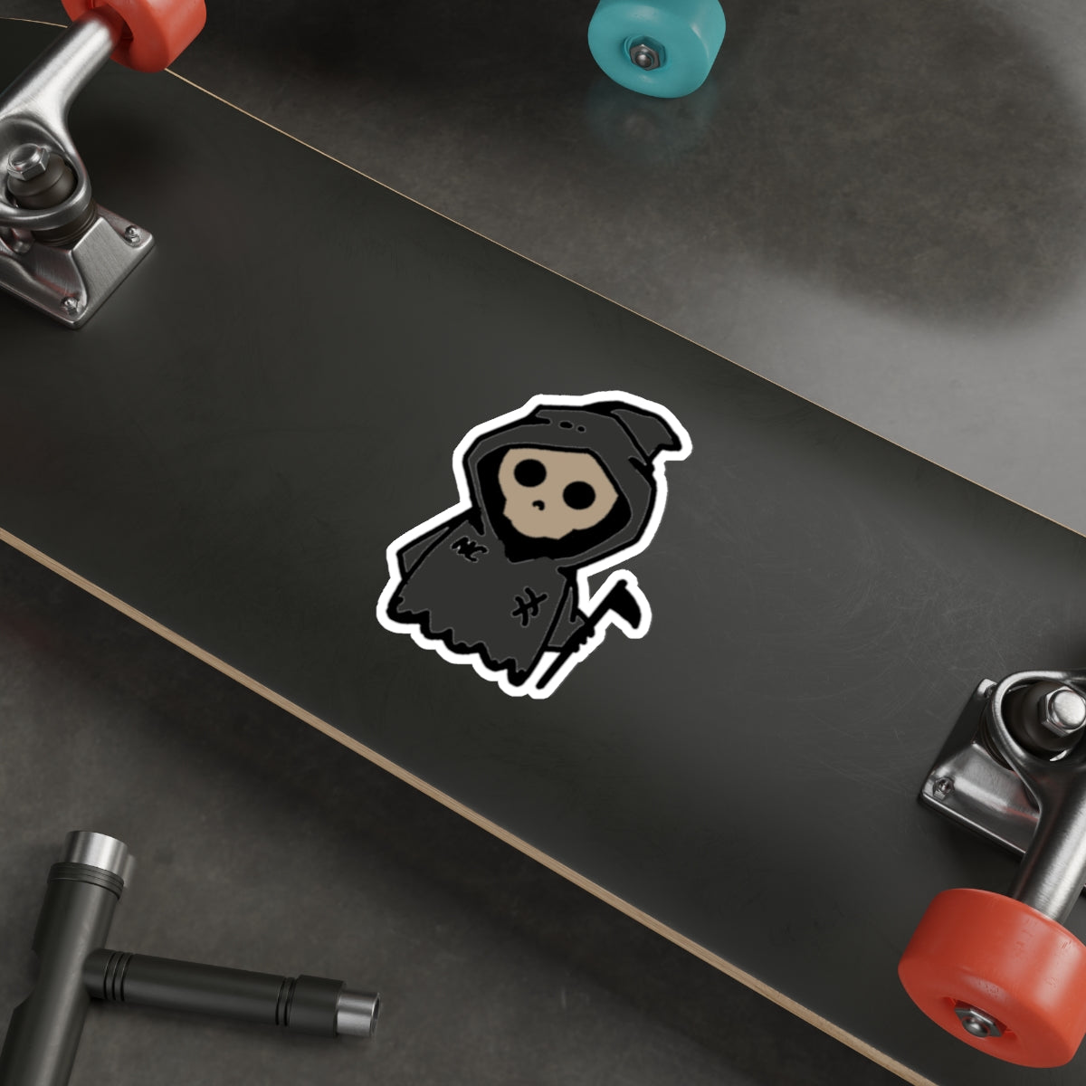 Grimmie the Grim Reaper Die-Cut Sticker