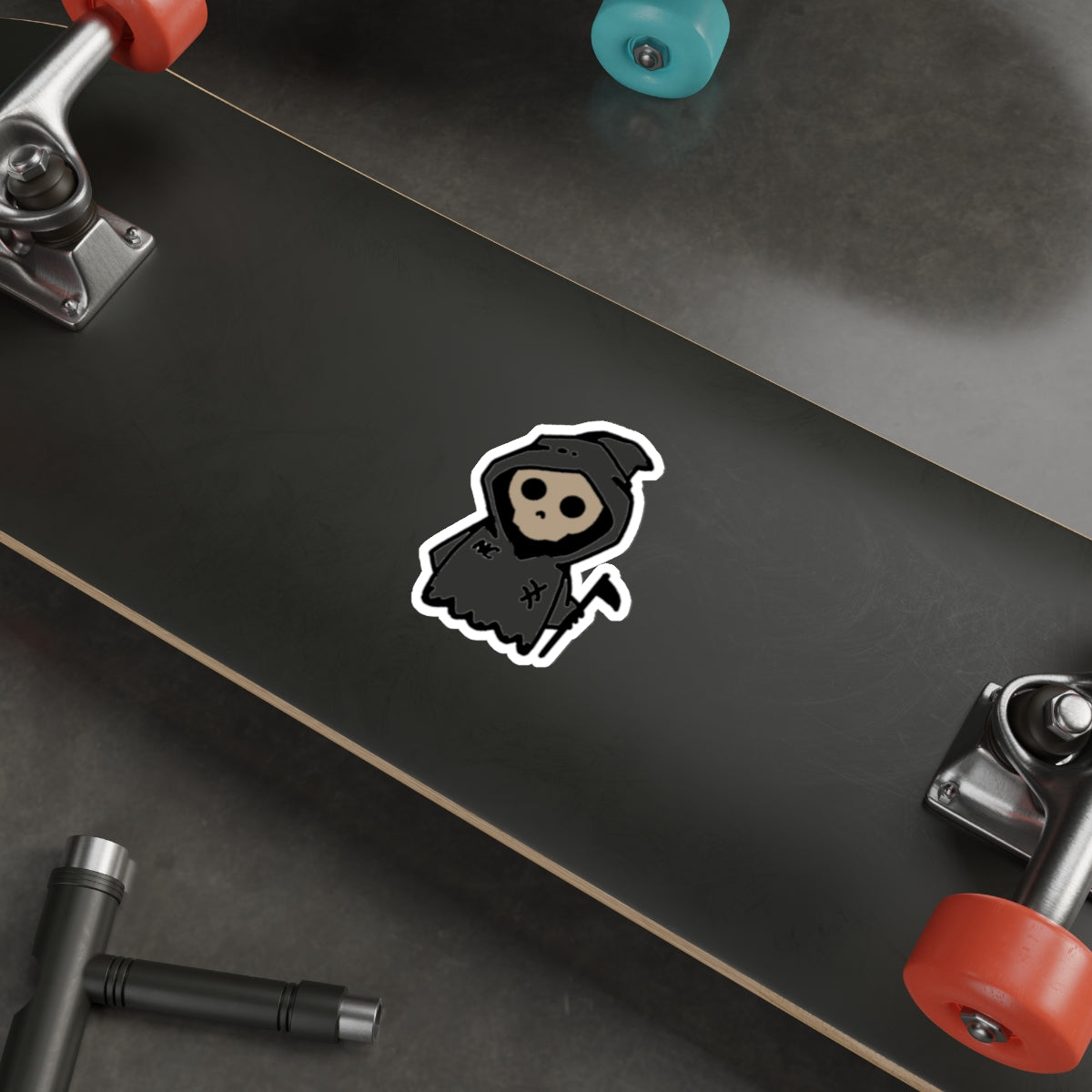 Grimmie the Grim Reaper Die-Cut Sticker