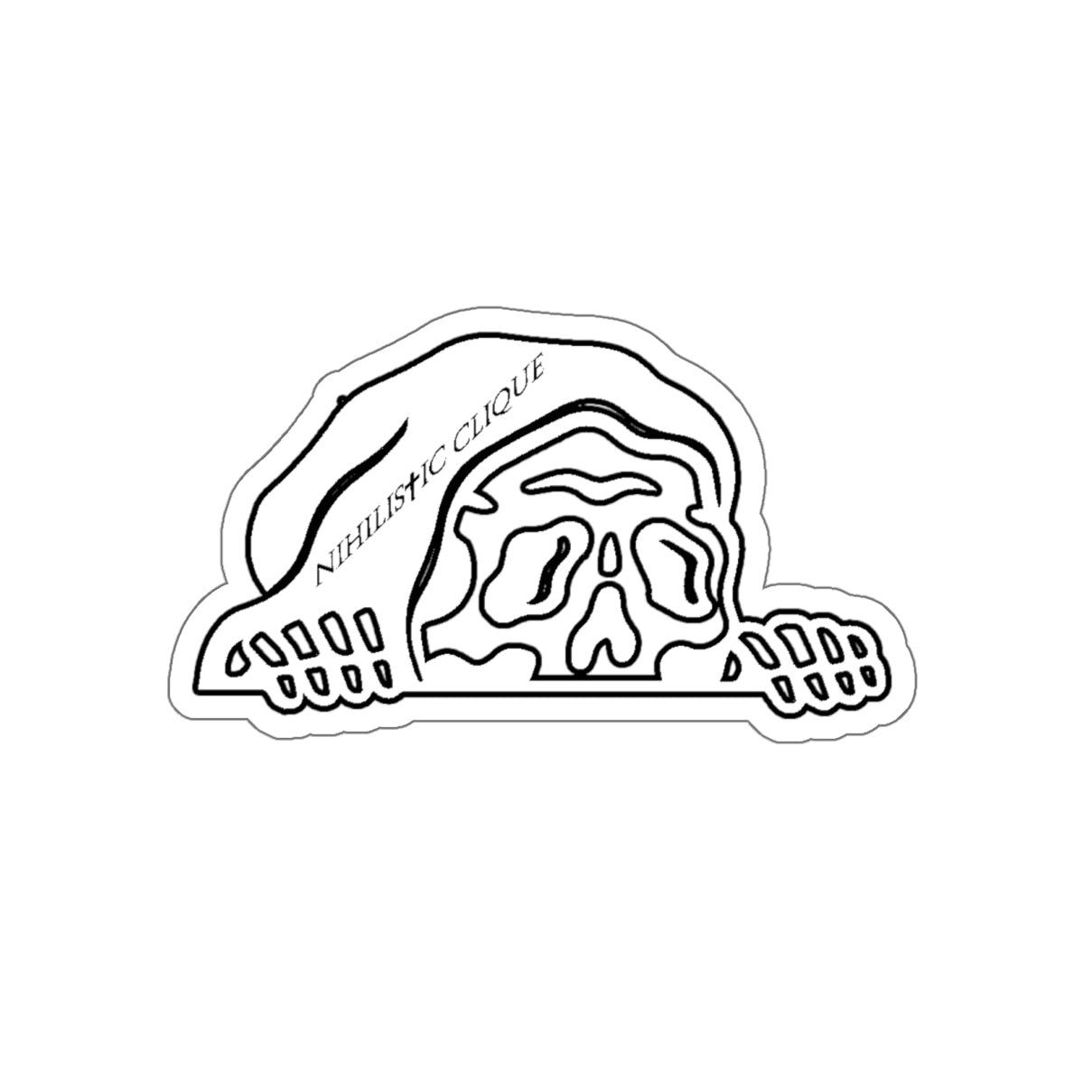 Grim Reaper Peeking Sticker