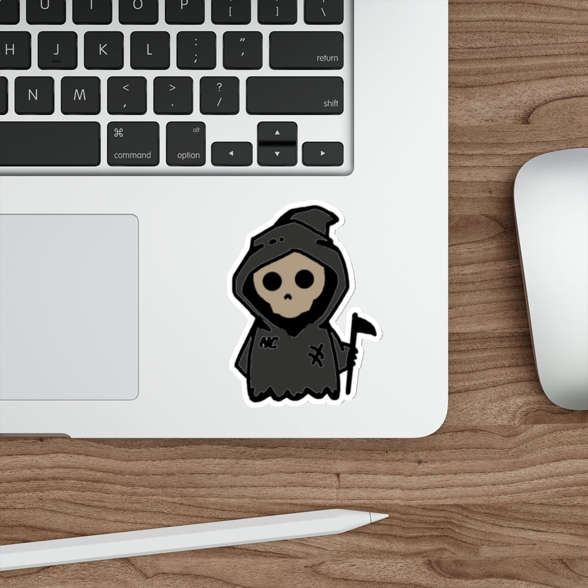 Grimmie the Grim Reaper Die-Cut Sticker