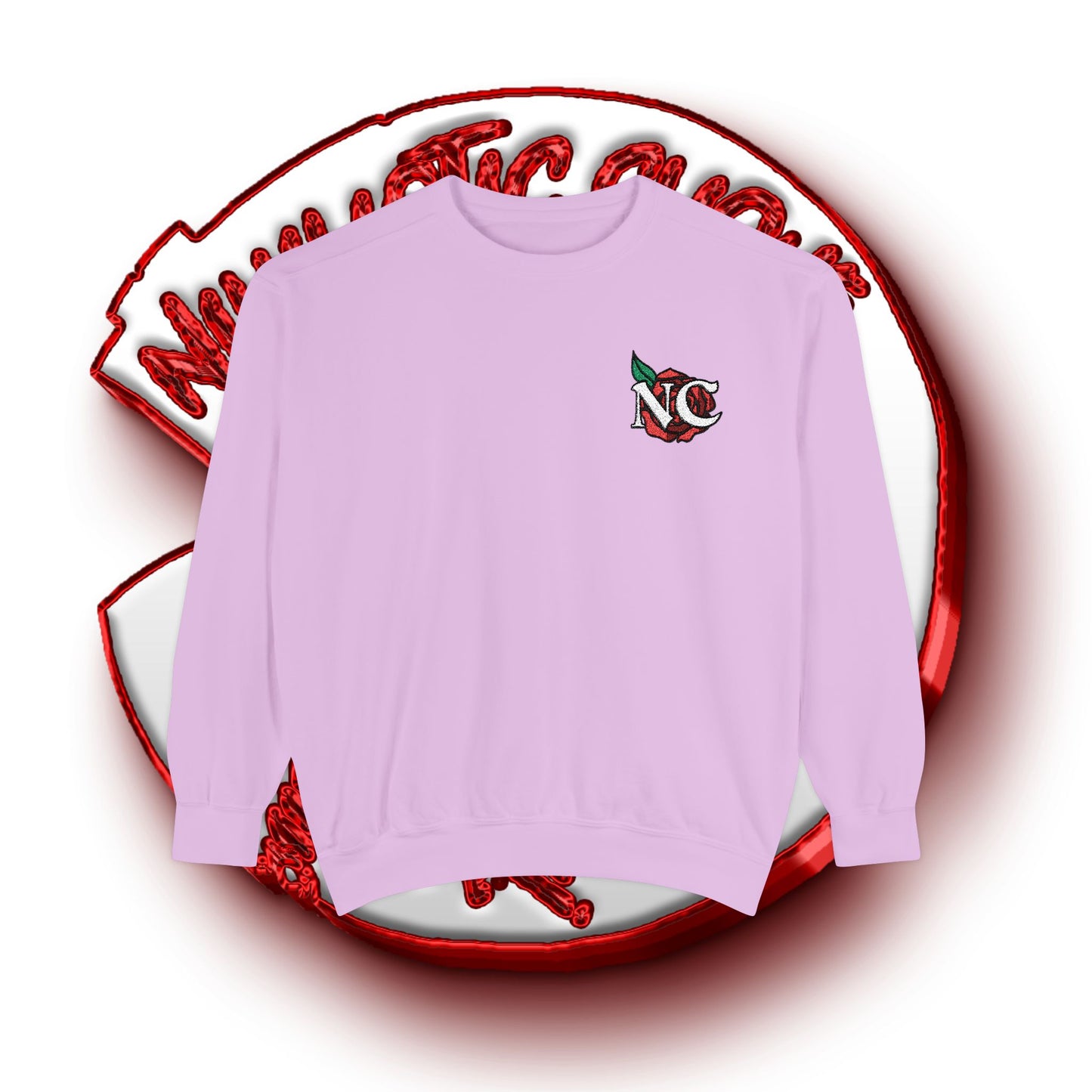 NC Rose Dyed Embroidered Crew Neck